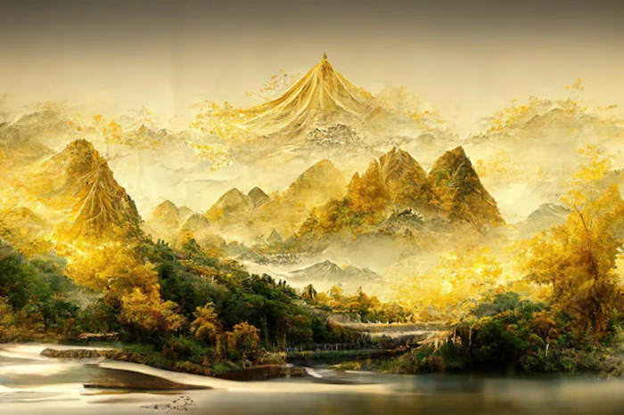 vẽ tranh phong cảnh núi